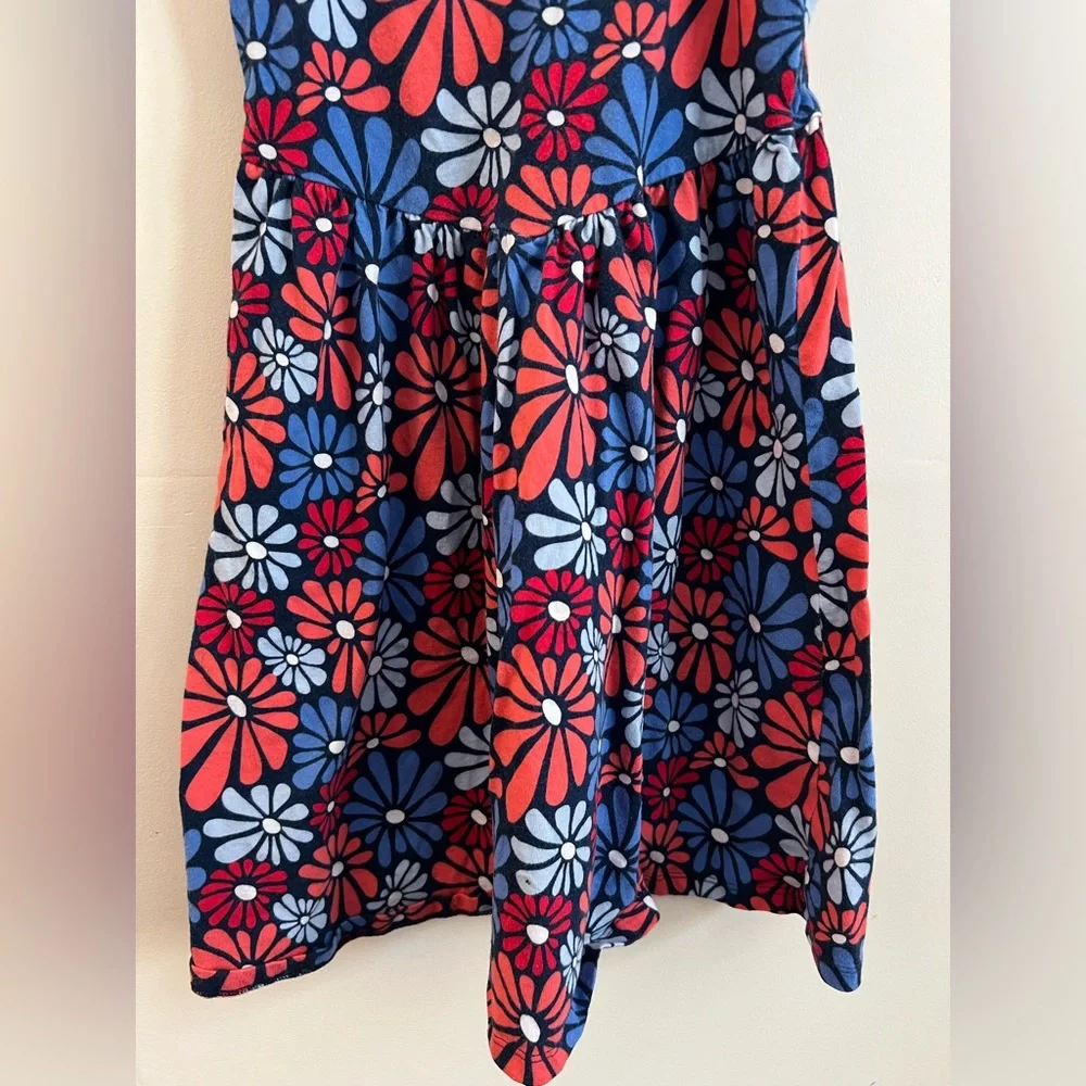 Jumping Beans Girls Floral Dress Size 8 | Navy Red Sleeveless Summer Dress